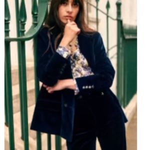 Sézane Velvet Christie Blazer